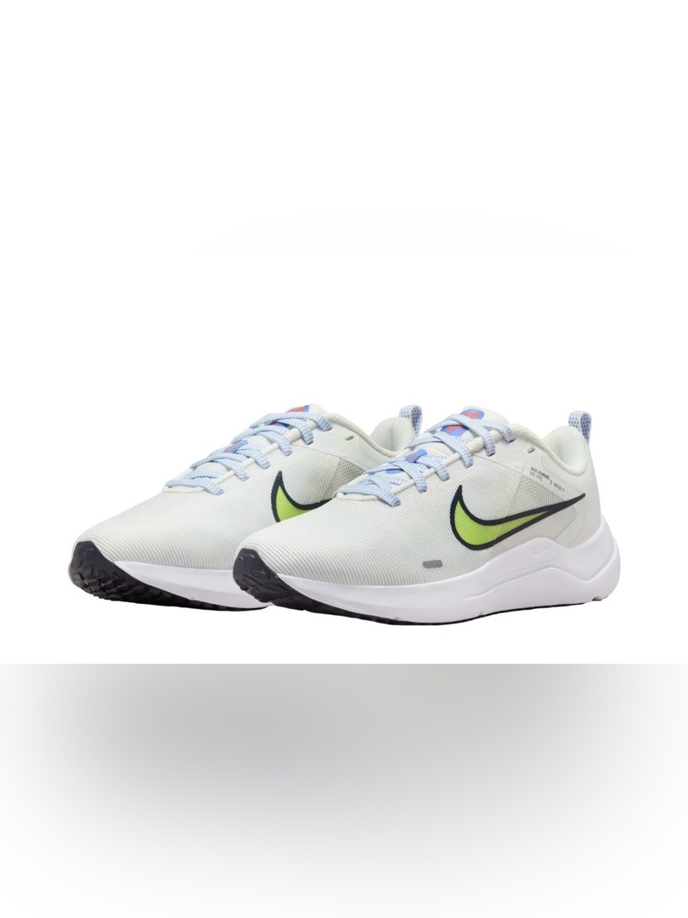 NWOT Nike WMNS Downshifter 12 Summit White Lime Blast Athletic Sneakers Size 8.5